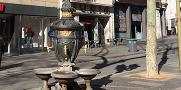 canaletes fountain Barcelona Rambla