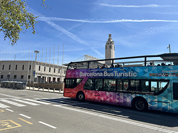 Barcelona Olympic stadium tourist bus