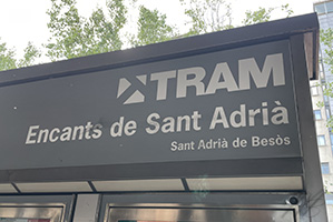 Barcelona tram Encants de Sant Adria