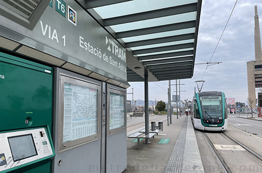 Barcelona tram Estació de Sant Adrià