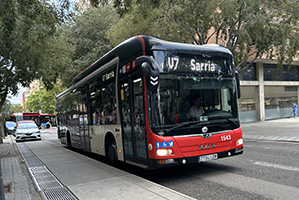 Plaça Espanya Sarria en bus